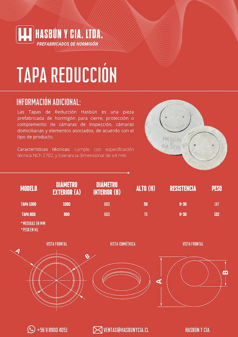 FICHA TECNICA TAPA REDUCCION hasbún