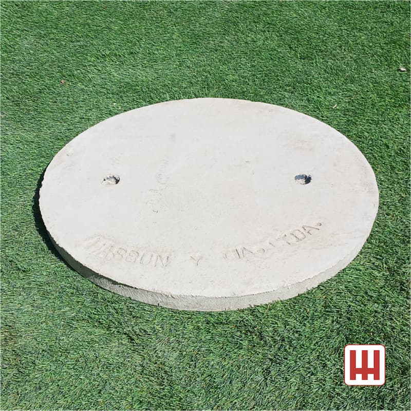 tapa redonda 60 cm hormigon hasbun