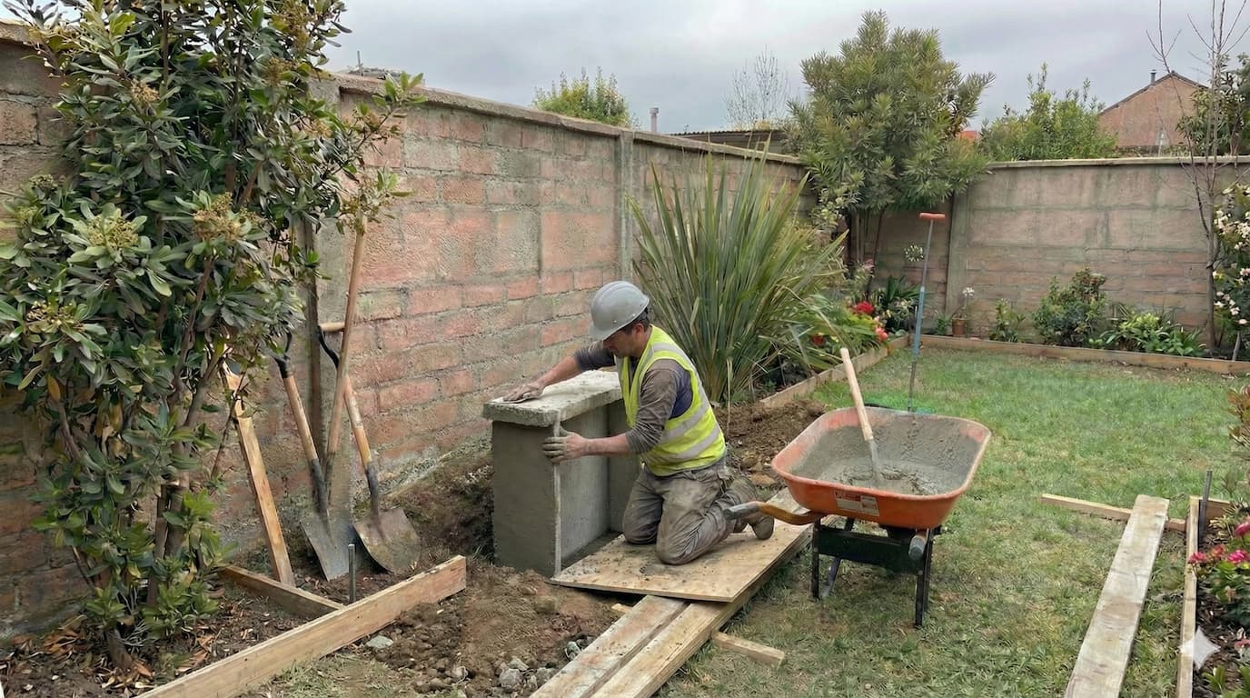 obrero instalando nichos guardamedidor hasbun